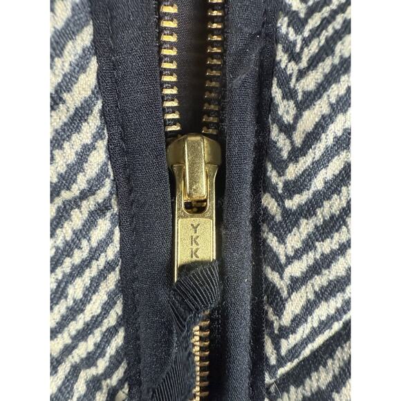 J CREW Puffer Vest Gray Herringbone Pattern Down Filled w/Pockets Size Small - Picture 5 of 7